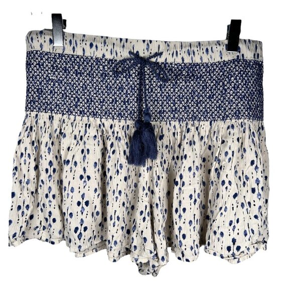 Pull&Bear Skort Size Large Tassel Ruched Waist Casual - Picture 1 of 5